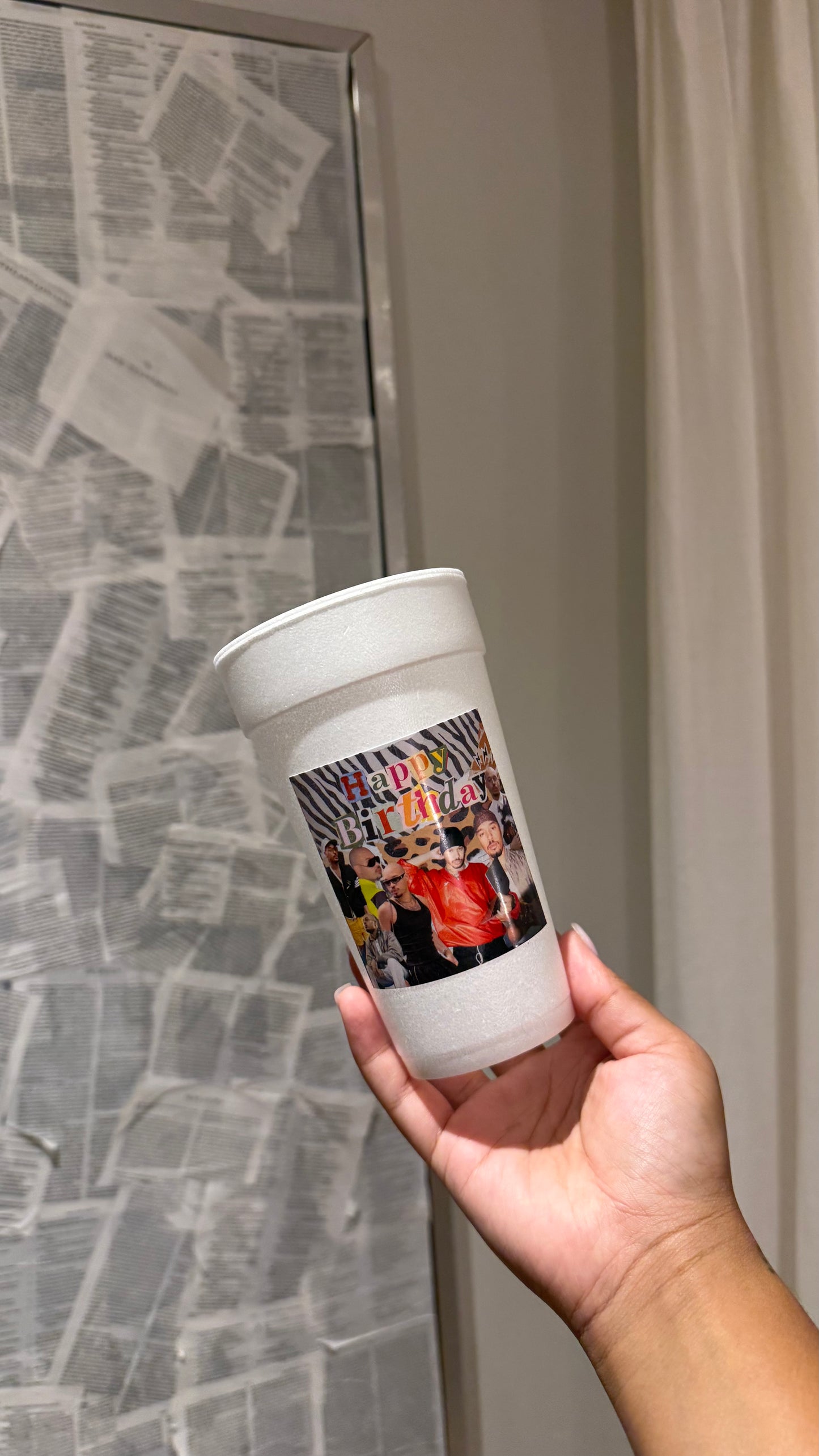 bday collage cups
